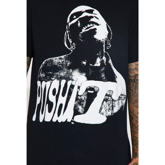 Exclusive Pusha T Tour Rapper Men Short Sleeve T-Shirt Black Cotton Size 3XL - Picture 3 of 3